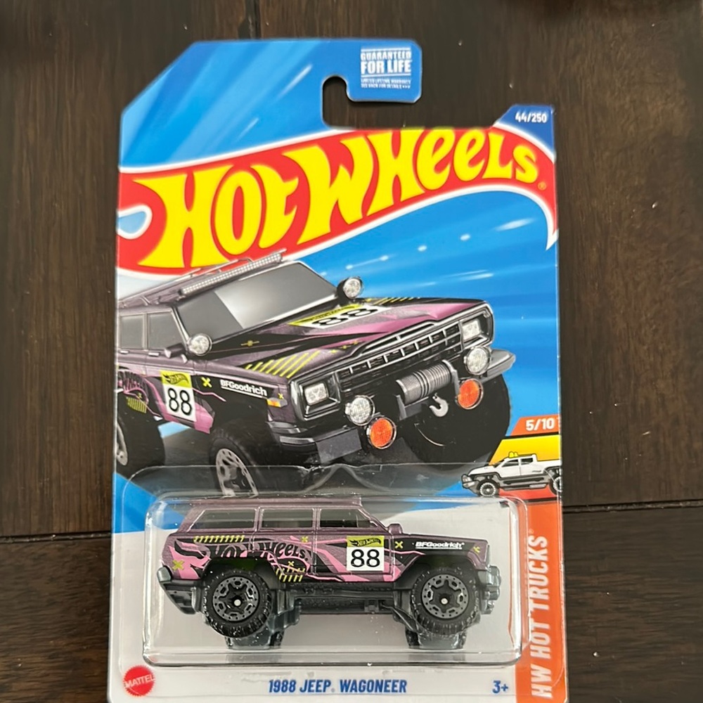 1988 Jeep Wagoneer Toy Car - Black and Purple